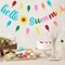 Colorful Glitter Summer Sunflower Banner, Hello Summer Ice Cream